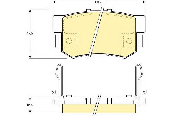 set placute frana,frana disc