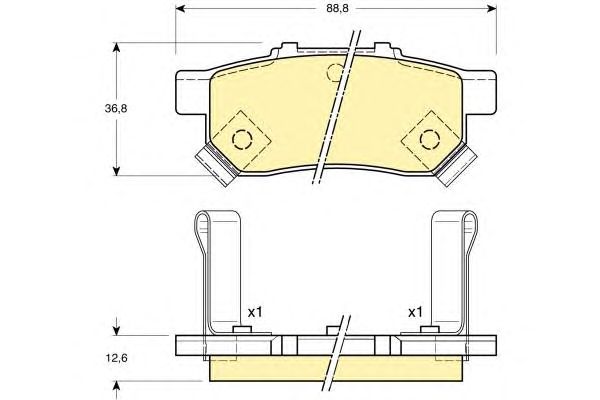 set placute frana,frana disc