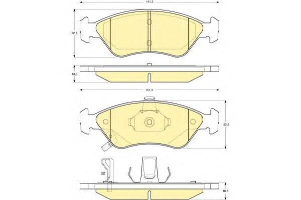 set placute frana,frana disc