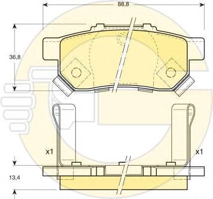 set placute frana,frana disc