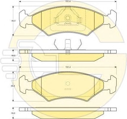 set placute frana,frana disc