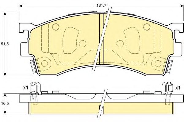 set placute frana,frana disc