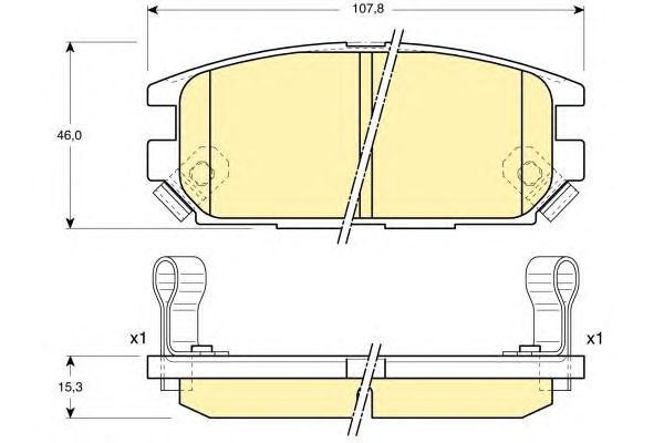 set placute frana,frana disc