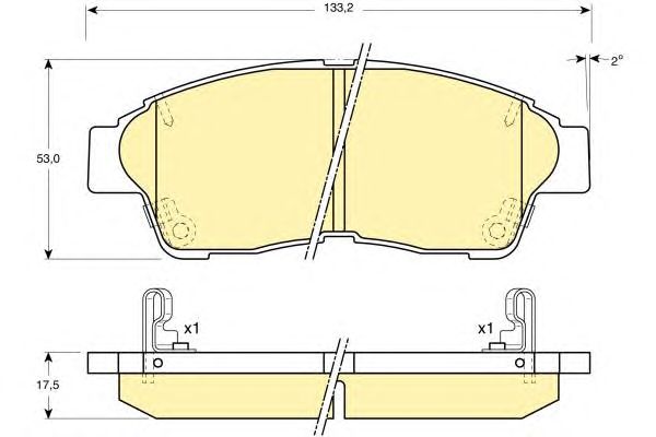 set placute frana,frana disc