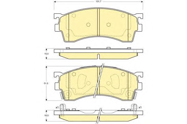 set placute frana,frana disc