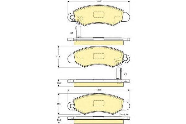 set placute frana,frana disc