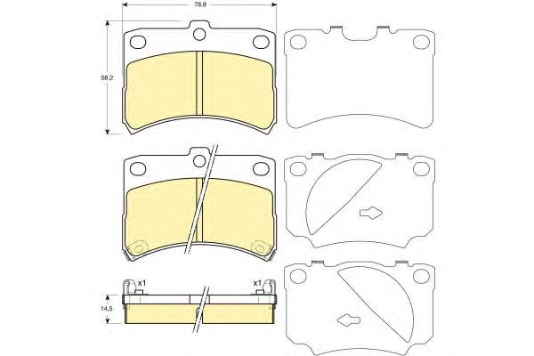 set placute frana,frana disc