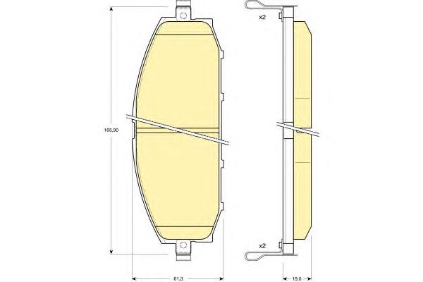 set placute frana,frana disc