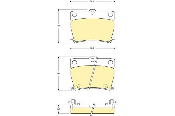 set placute frana,frana disc