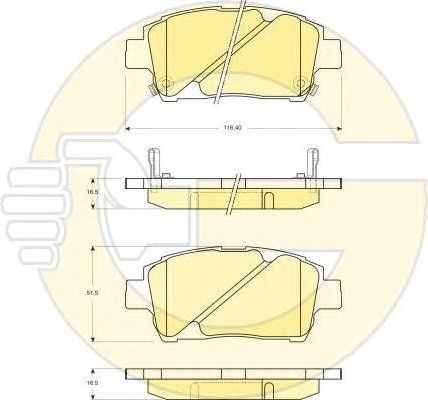 set placute frana,frana disc