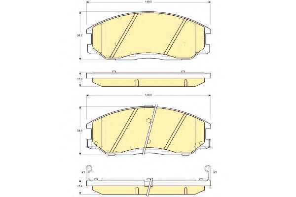 set placute frana,frana disc