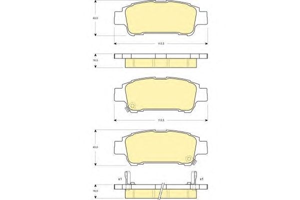 set placute frana,frana disc