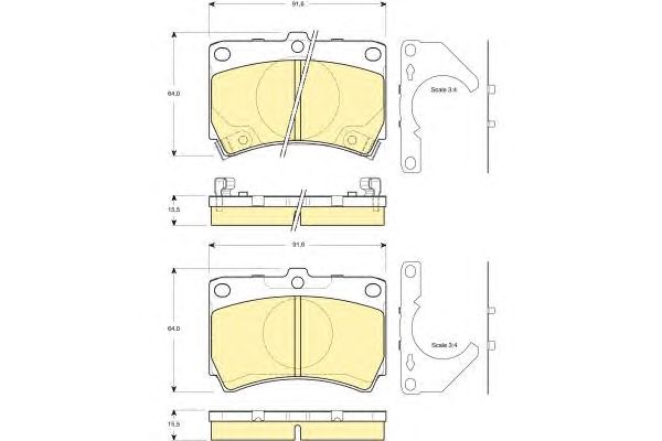 set placute frana,frana disc