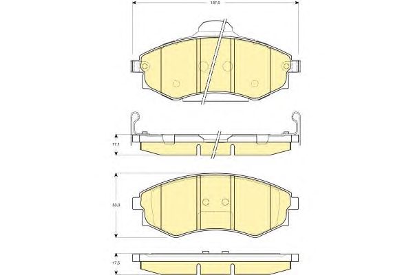 set placute frana,frana disc