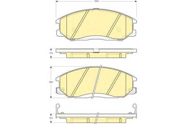 set placute frana,frana disc