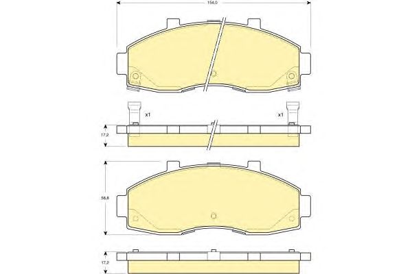 set placute frana,frana disc