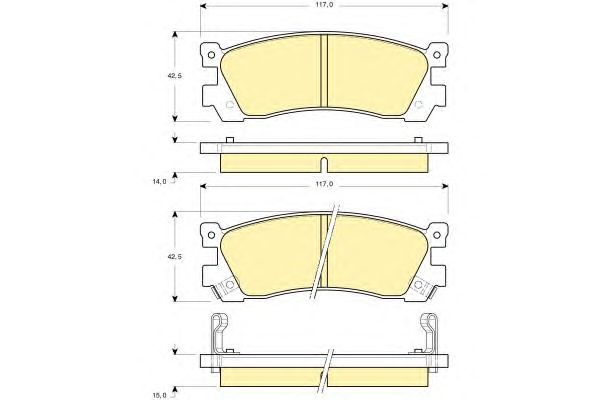 set placute frana,frana disc