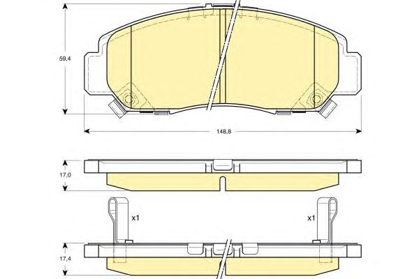 set placute frana,frana disc