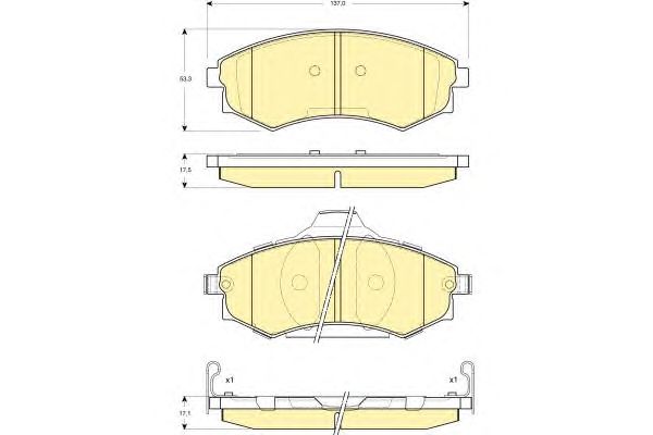 set placute frana,frana disc