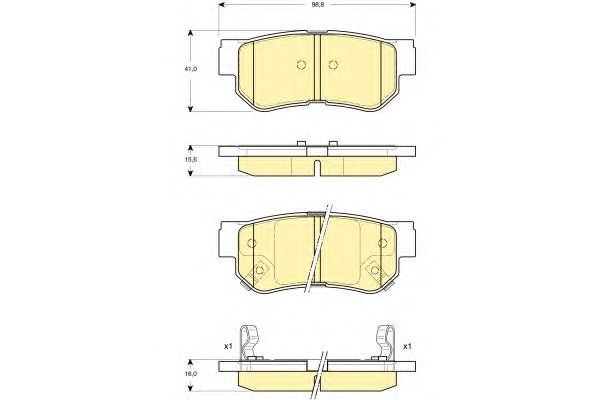 set placute frana,frana disc