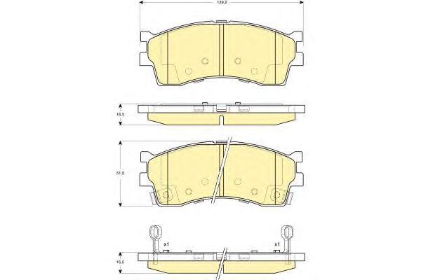 set placute frana,frana disc