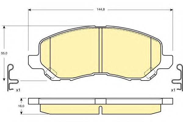 set placute frana,frana disc