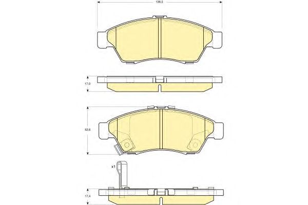 set placute frana,frana disc