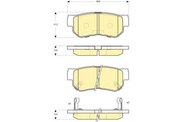 set placute frana,frana disc