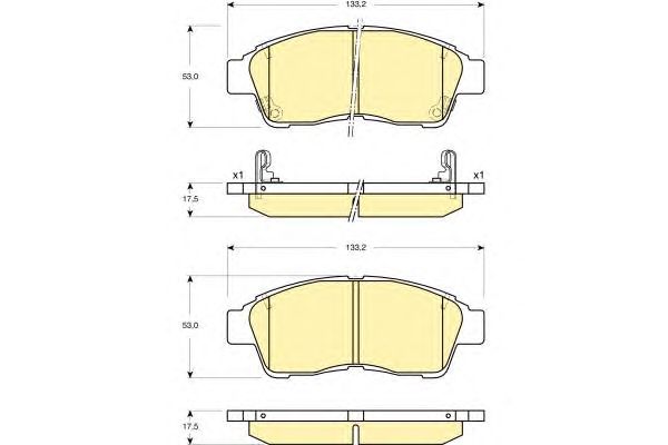 set placute frana,frana disc