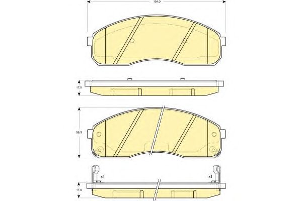 set placute frana,frana disc