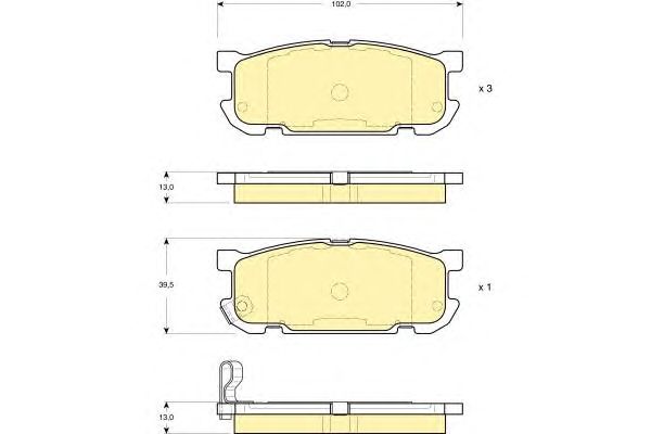 set placute frana,frana disc