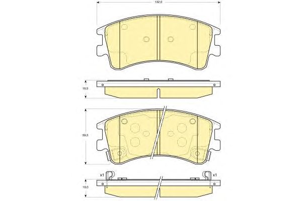 set placute frana,frana disc