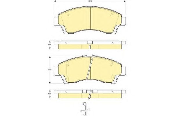 set placute frana,frana disc