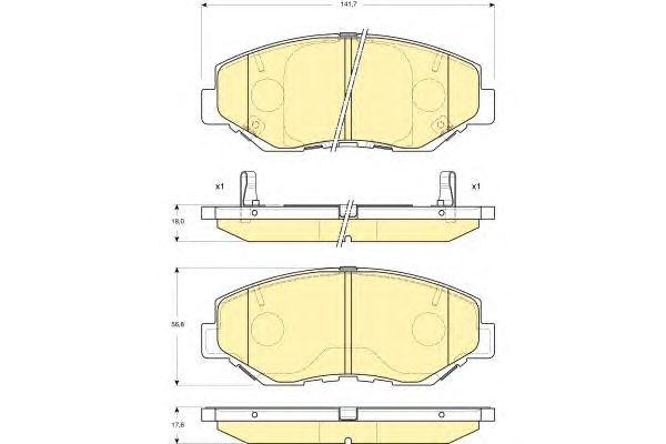 set placute frana,frana disc