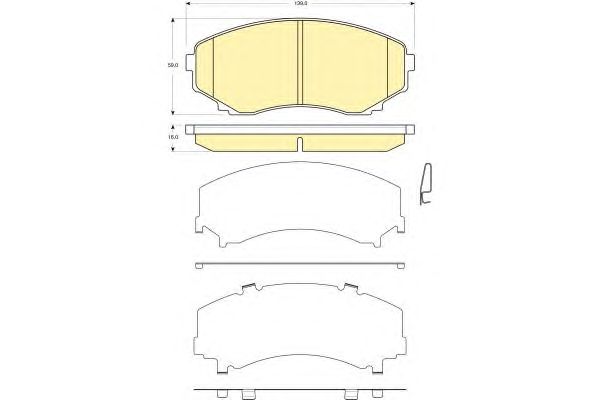 set placute frana,frana disc