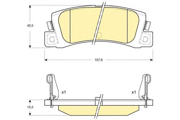 set placute frana,frana disc