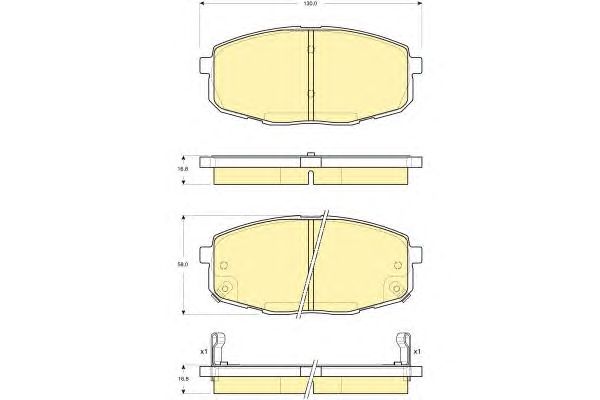 set placute frana,frana disc