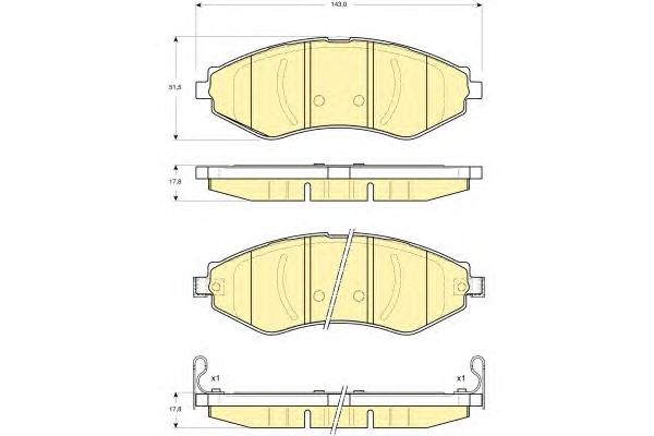 set placute frana,frana disc