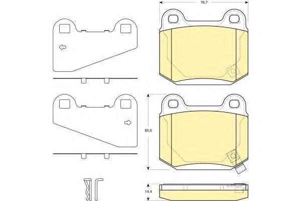 set placute frana,frana disc