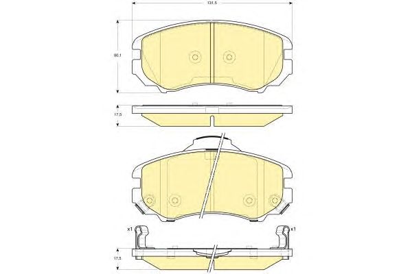 set placute frana,frana disc