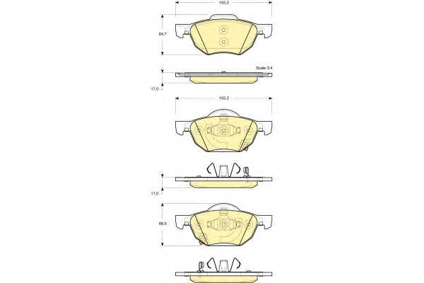 set placute frana,frana disc