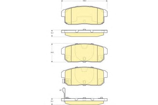 set placute frana,frana disc