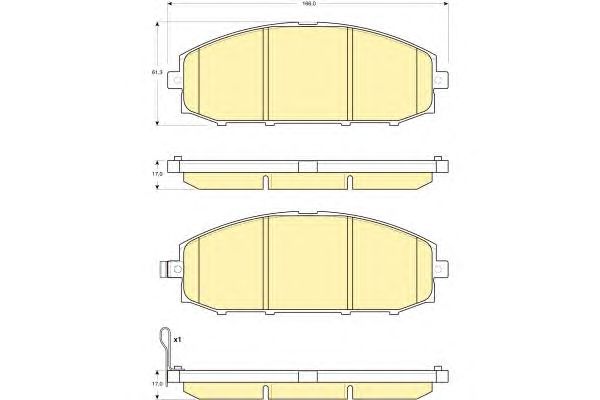 set placute frana,frana disc