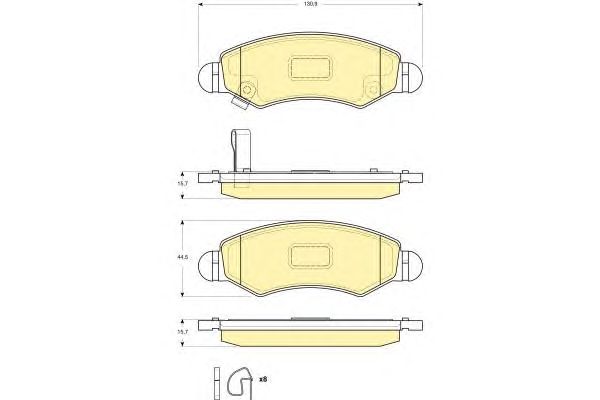 set placute frana,frana disc