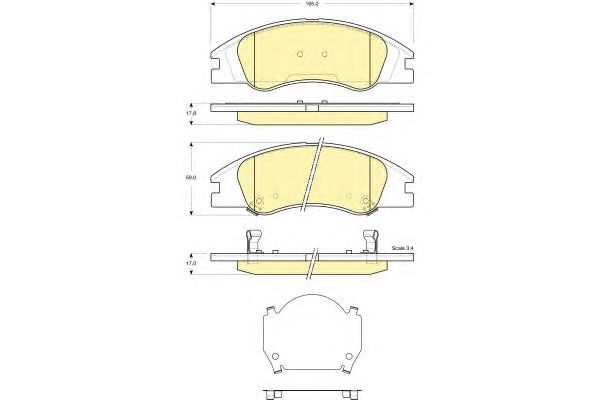 set placute frana,frana disc