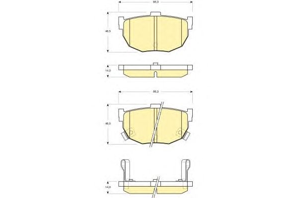 set placute frana,frana disc