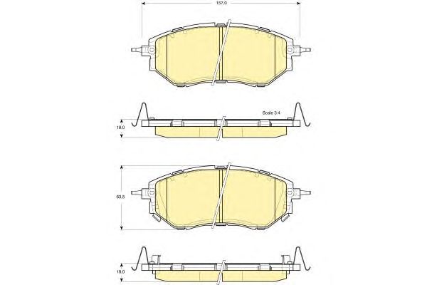 set placute frana,frana disc