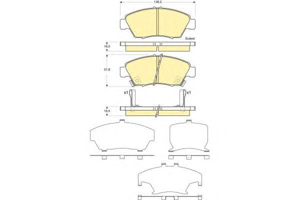 set placute frana,frana disc