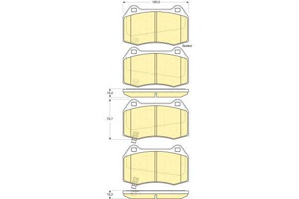 set placute frana,frana disc