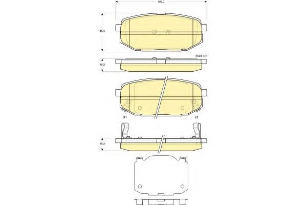 set placute frana,frana disc